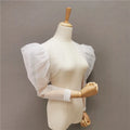 QUEENS GOWN Timeless Ivory Bridal Puff Sleeves - Detachable Wedding Dress Accessory with Romantic Volume | Custom Sizing