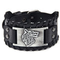 Hot Sale Vintage Nordic Style Fashion Gift Adjustable Buckle Punk Gothic Wristband Personalized Leather Cuff Bracelet for Men