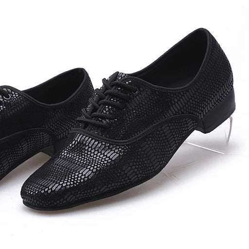 Men Genuine Leather Dance Shoes Soft Sole Ballroom Latin Shoes Adult Square Jazz Dance Shoes for Modern Dancing