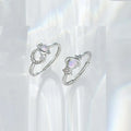 Anillos De Pareja Platinum Plated Shiny Zircon Star Moon Couple BFF Ring Couple Ring Moonstone Open Index Finger Ring Jewelry