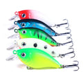 5pcs/box  Lifelike Fishing Lure Combo  Vivid Bass Topwater Wobbler White Hard Artificial Baits Kit