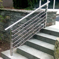Modern Villa Hotel Stair Railing Handrail Stainless Steel Terrace Cable Balustrade Balcony for Deck