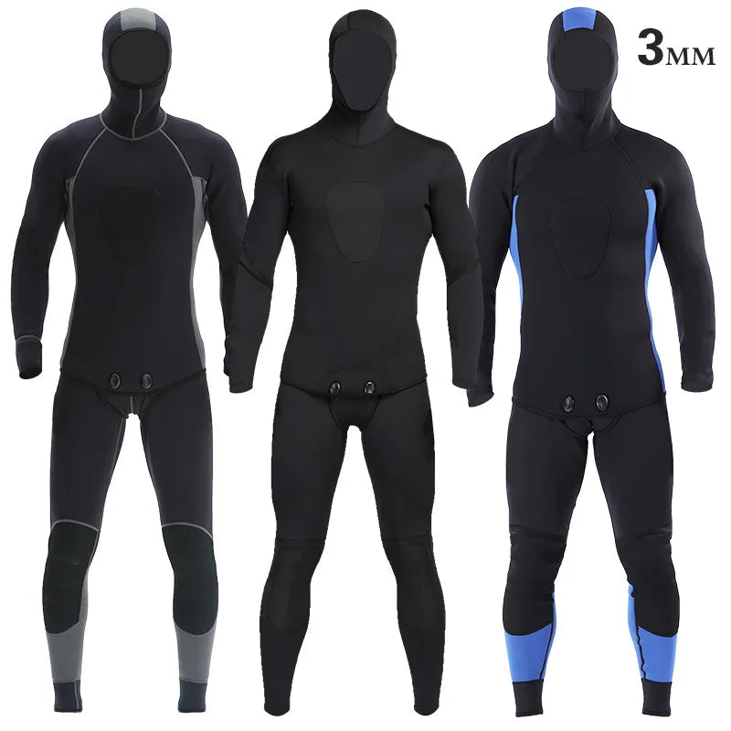 3Mm Super Stretch Long Sleeve Keep Warm Full Body Freediving Snorkeling Swimming Spearfishing Diving Suit Wetsuit