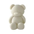 3D Cute Bear Toy Birthday Candle Food Grade Silicone Mold for DIY Brick Candle Making Cake Tools 4 Sizes