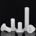 Plastic Metric Screw M2 M2.5 M3 M4 M5 M6 Flat Head Plain Finish Nylon