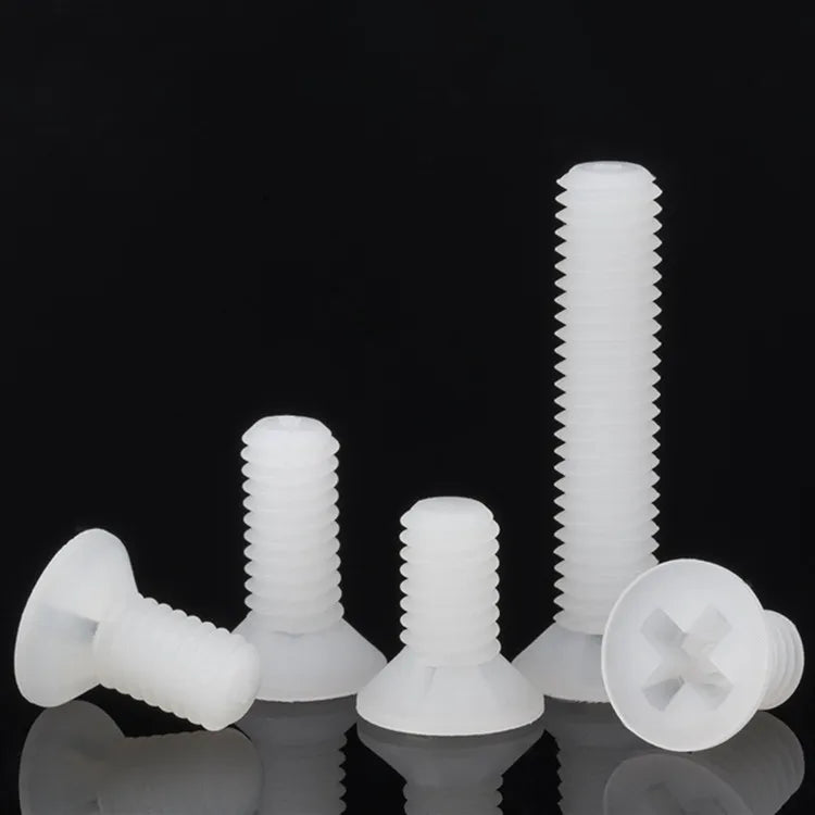 Plastic Metric Screw M2 M2.5 M3 M4 M5 M6 Flat Head Plain Finish Nylon
