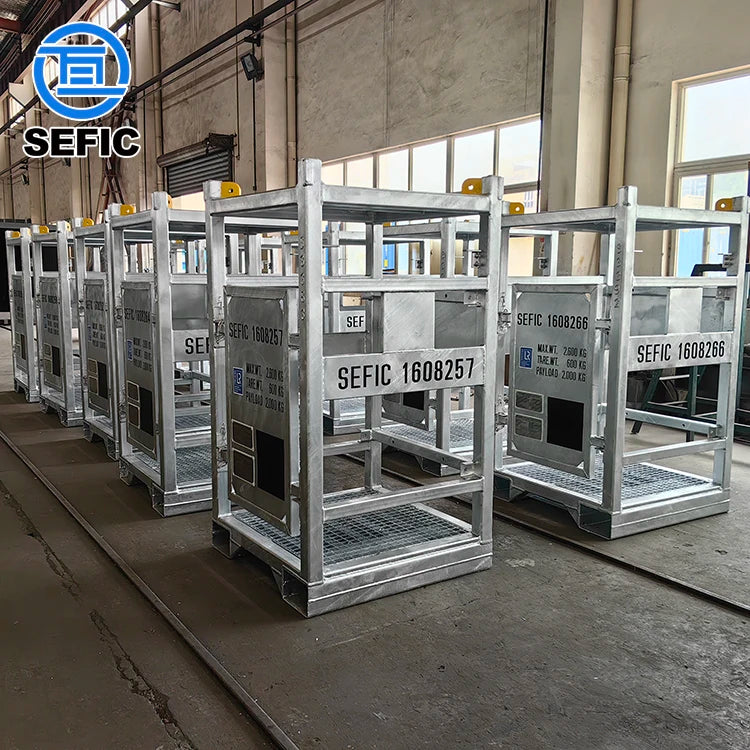 DNV 2.7-1 Standard 4*4 Type 16 Bottles Offshore Durable Quality TPED Gas Cylinder Bundle Gas Bottle Rack DNV