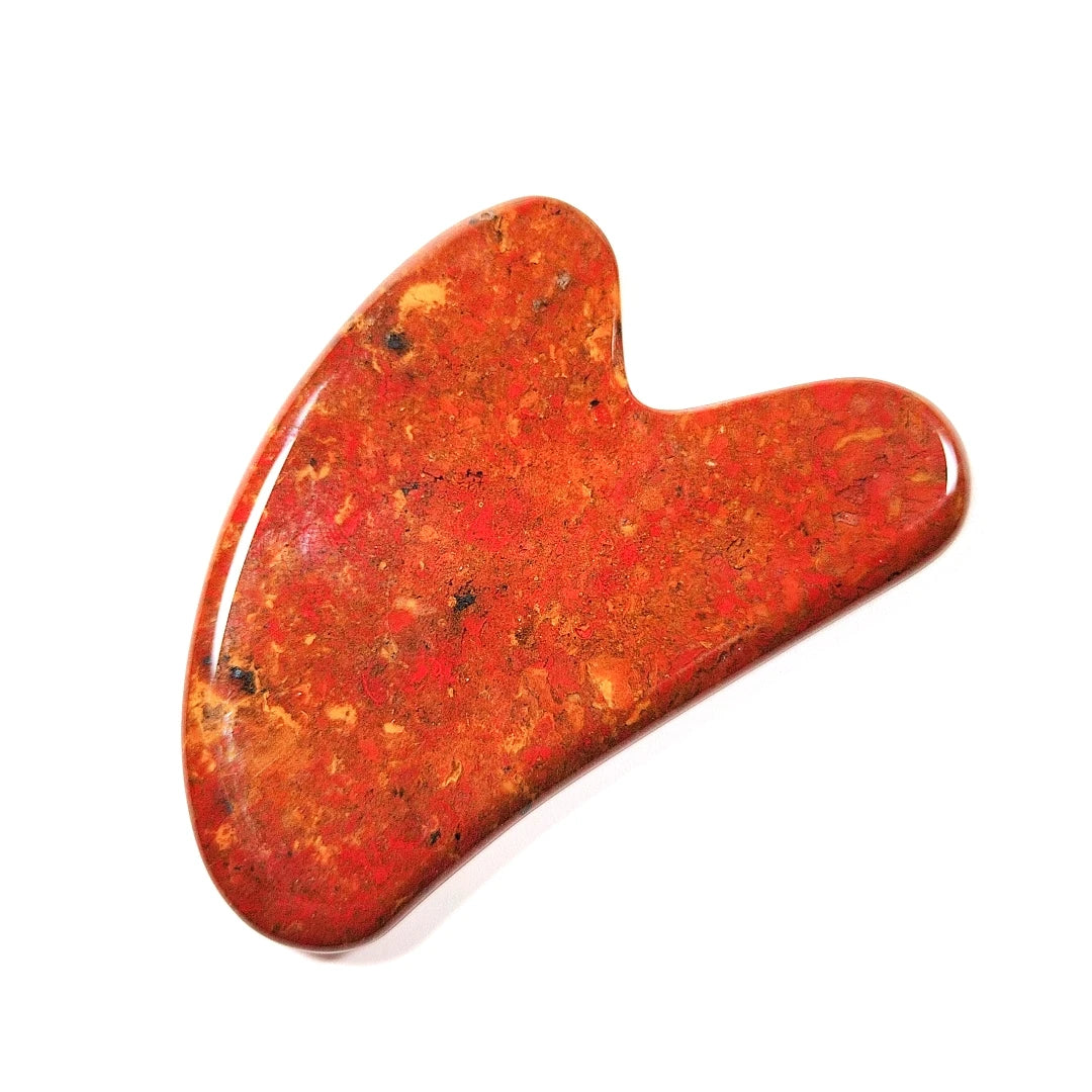 HY Custom heart facial gua sha tool natural mookaite jasper facial guasha for body massage