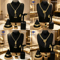 18K Golden Plated Brass Luxury Jewelry Set Exquisite for Women Mother's Day Valentine's Day Gift Small Batch Wholesale