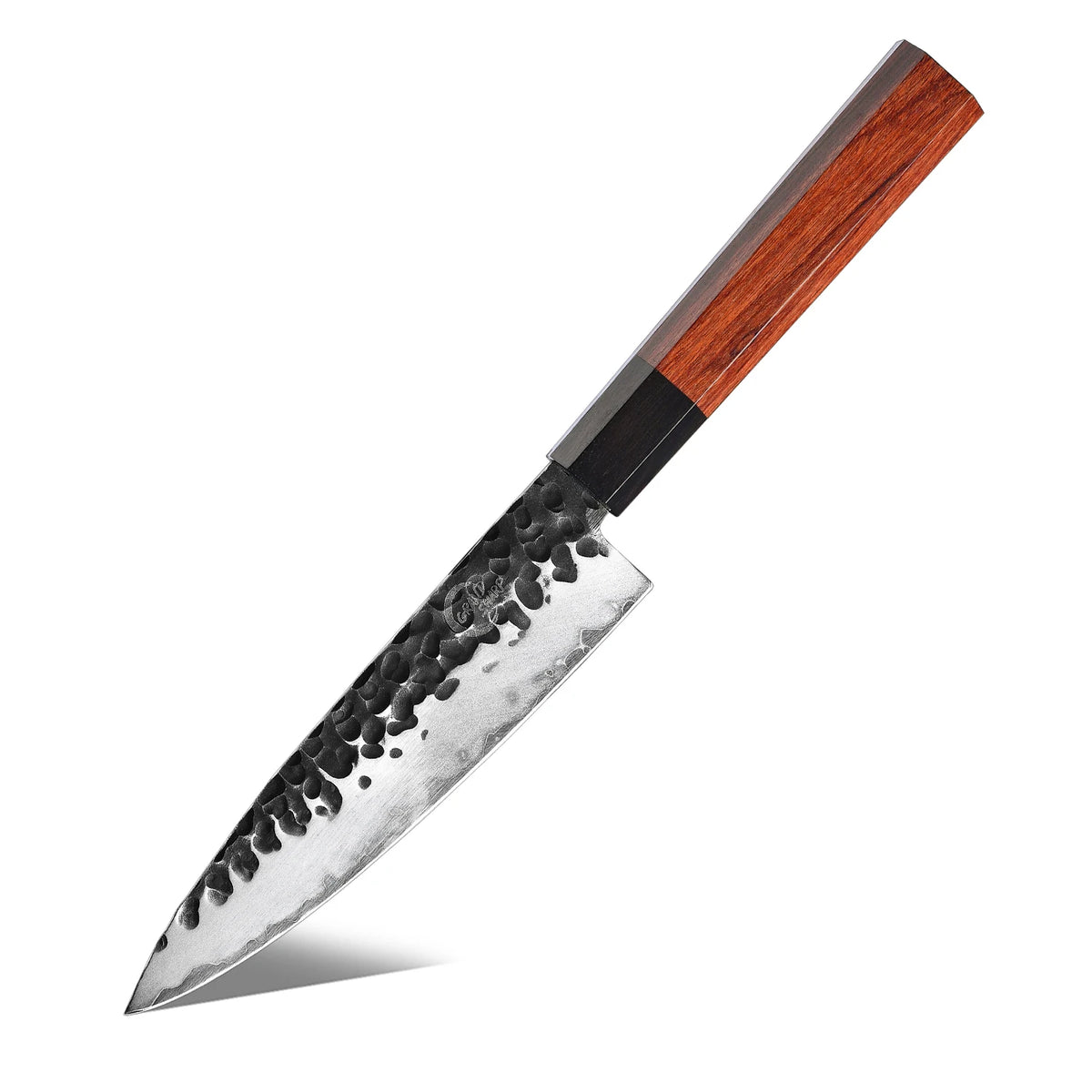 Professional Handmade Kitchen Utility Knives 2 Layers Japanese AUS10 Carbon Stainless Steel Utility Knife with Mkuruti Wood