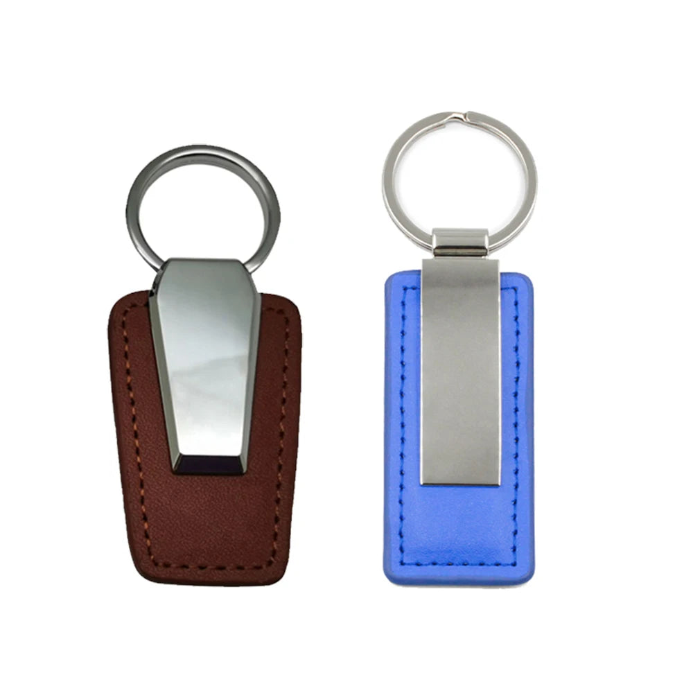 Cugle Manufacturer Fashion Car Key Chains Brand Logo Metal Black Key Holder Keychain Accessories Gift Custom Leather Keychain