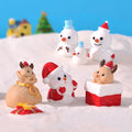 Micro Landscape Resin Crafts Accessories Christmas Ornaments Featuring Snowman Elk Figurine & Toy Gifts