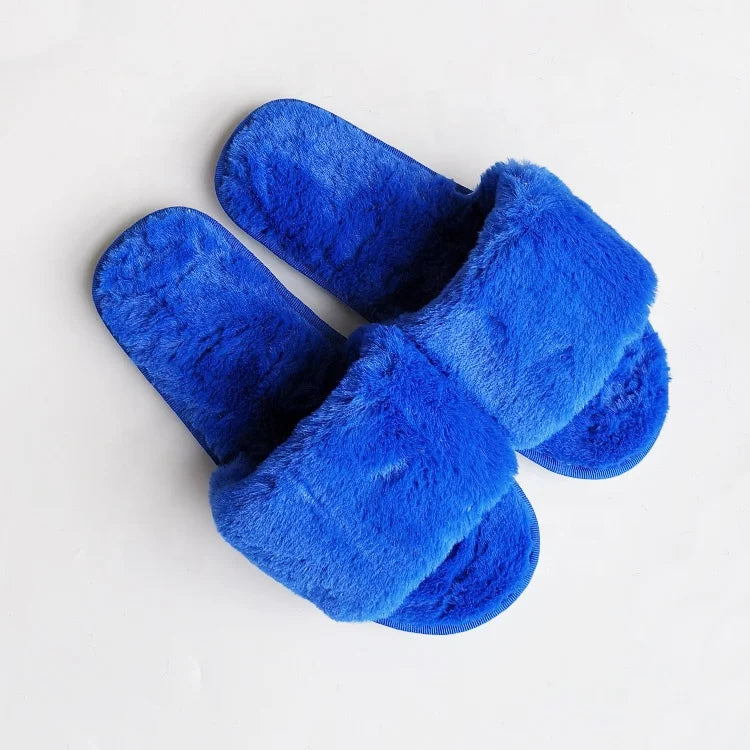 2022 Women's Household slippers Unisex Winter Warm Slides New Plush Soft slippers Indoor Non-slip Floor Flat Shoes