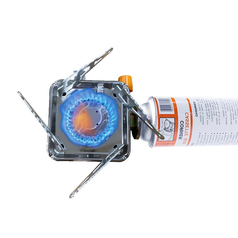Portable Camping Gas Stove Mini - Outdoor Windproof Stove Burners Folding Metal Stove Camping for Picnic