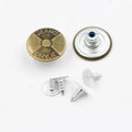 Iron Antique Vintage Tack Shank Plating Nickel-Free Multi-Color Jeans Buttons for Apparel Coat Pants Jiarui Brand Custom Logo