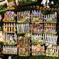 10 Sheets Per Pack of Hard Card Three-dimensional Stickers Garden Fence Series 6 Fence Landscaping DIY Stickers