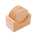 Round Wooden Coaster Laser Engraved Heat Resistant Cup Holder
