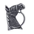 Vintage Men Riding Horse Racing Animal Brooch Clothing Metal Jewelry War Horse Head Badge Corsage Coat blazer Lapel Pin Brooches