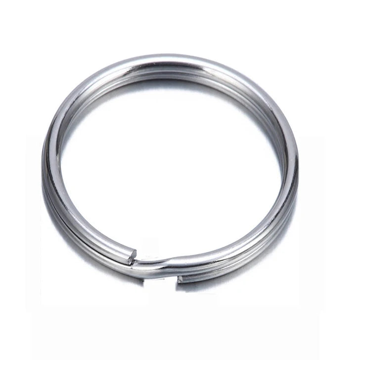 Factory Supply Titanium Metal Split Key for Ring CNC Machined Broaching Type for Key Chain