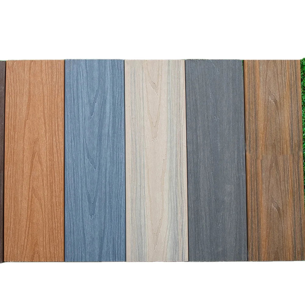 Eco-friendly Wood Plastic Composite Waterproof Modern Design Outdoor 3D Embossing  Wpc Decking