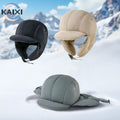 Winter Outdoors Down Hat Cold-Proof Ushanka Windproof Cycling Men Women Warm Earflaps Cap