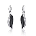 Hot Sale S925 Sterling Silver 5A Cubic Zirconia Enamel Leaf Pendant Stud Earrings for Woman