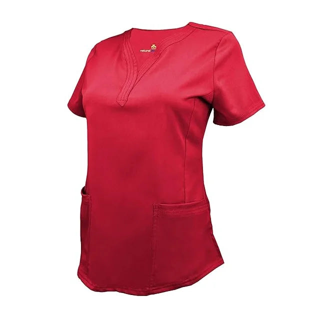 72% Recycled Polyester 23% Viscose 5% Spandex Elegant Women's Cool Stretch V-Neck Premium Hospital Uniform