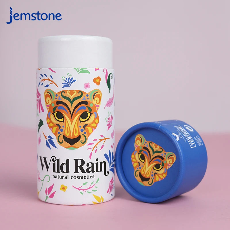 Custom Printed Paper Tube Eco Friendly Cosmetic Containers Kraft Paper Cardboard Cosmetic Tube Packaging