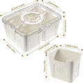 4 Compartments Food Storage Containers Divided Serving Tray with Lid and Handle for Fruit Vegetable Entertaining Party