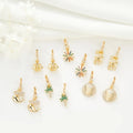 Dangle Hoop Earrings Aesthetic Huggie Earrings With Charms Small Drop Pendant Hoop Earrings for Women