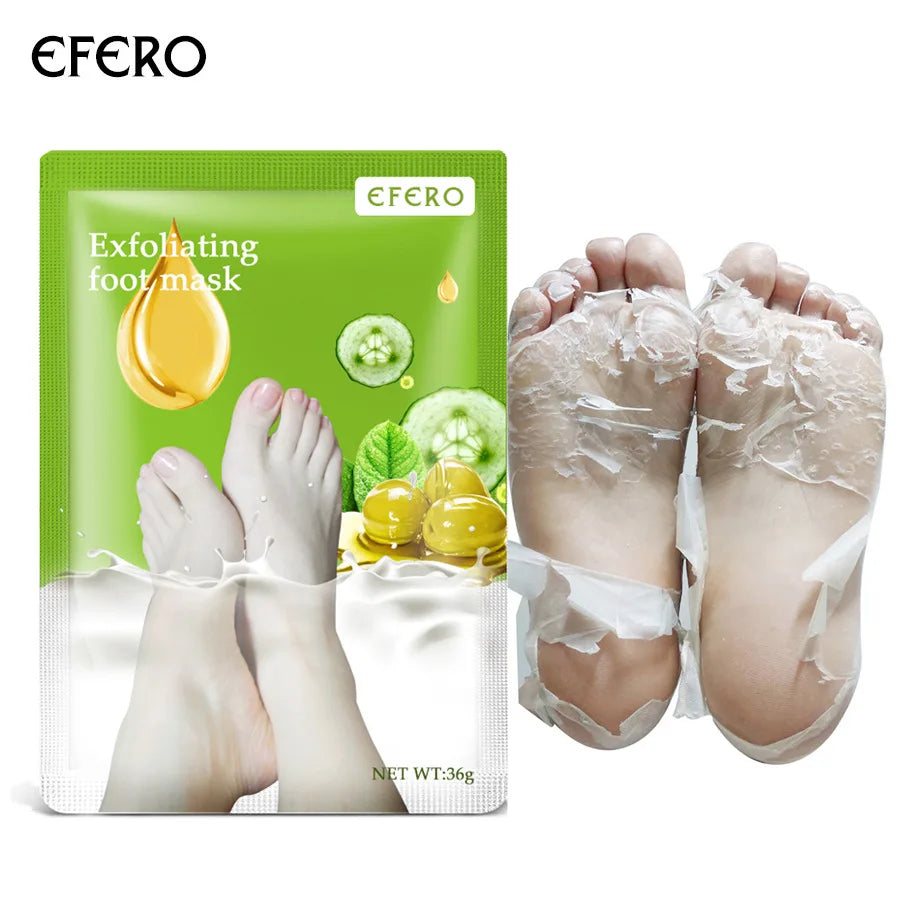 PUTIMI lavender aloe olive rose lemon avocado peach papaya honey mango coconut exfoliating moisturizing long foot mask efero