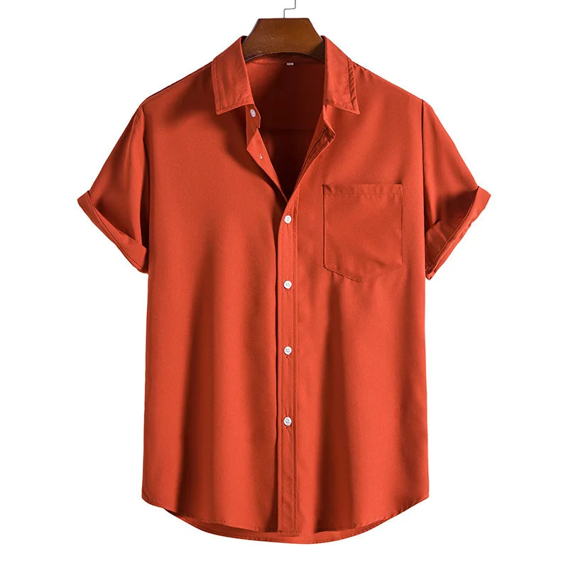 Custom Summer Men Hawaiian Style Printing Short Sleeve Button Shirt and Beach Shorts Set for Men