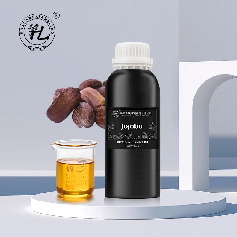 Golden Jojoba Oil Vegan Wholesale Price for Cosmetics - 100% Pure Natural Simmondsia Chinensis Seed Cold Pressed