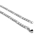 Stainless Steel Figaro Link Chain for Men Women Jewelry