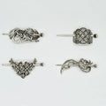 MIO Vintage Hair Slide Hairpins Clips for Women Girls Knot Hollow Chopsticks Stick Hair Pin Retro Metal Barrette Accessories