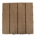 Wood Plastic Composite DIY Tile Interlock Waterproof Tiles for Garden Roof Balcony Decking Various Antiseptic XF-N008E 12"
