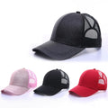 Fashion Promotional Custom logo Stylish  Ponytail Baseball Cap for Women Glitter Plain Ponytail Baseball Sports Caps
