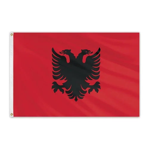 3x5ft/90x150cm Fade Resistant Polyester Albanian Flag Albanian Flag in Stock