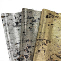 Wholesale 0.6-0.7MM Holographic Metallic Leopard Foiled Ink Embossing Faux Leather Fabric