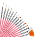 Full Set 15pcs Drawing Painting Liner Dotting Nail Art Pen Nail Design Brush Set for Nail Salon