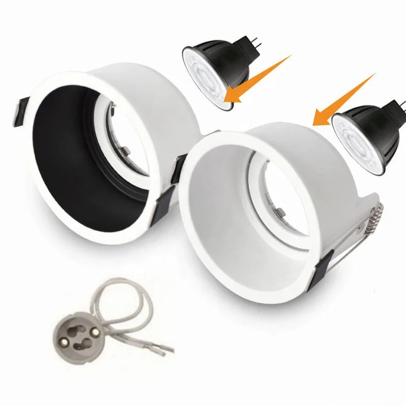 Embedded Spotlight Bracket MR11 MR16 GU10 Die Cast Aluminum Frame Accessories for Indoor Ceiling Spot Lights