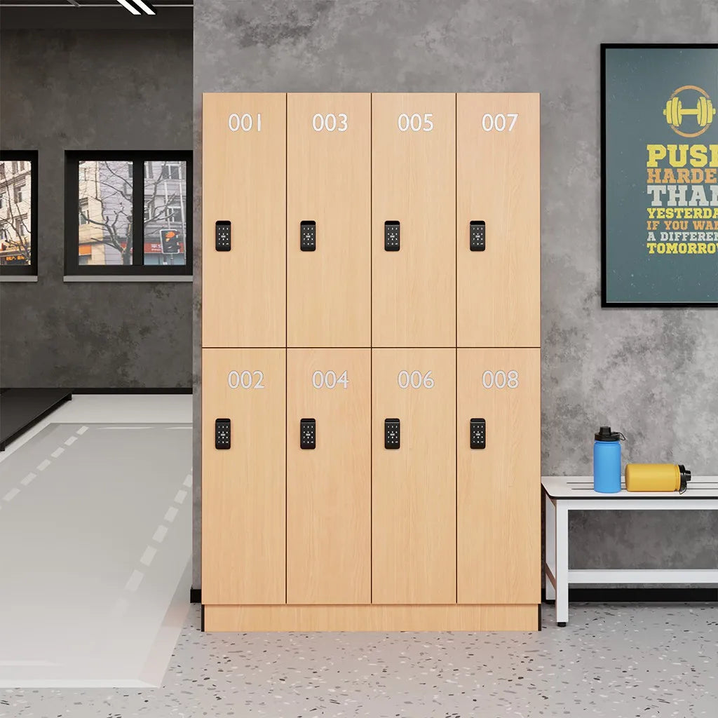 Cartmay Customized Size Waterproof 4 Door Hpl Locker Gym Club Locker Room Cabinet With Round Combination Locks MegaBDM