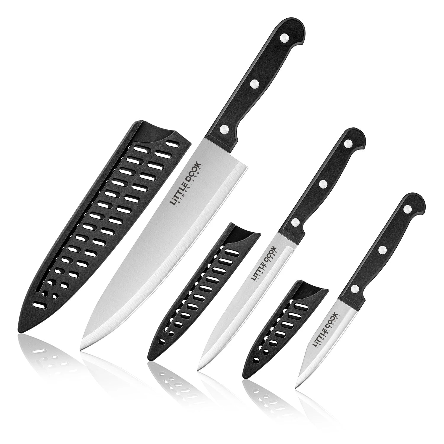 Professional 7 Inch Santoku Japanese Knife German Stainless Steel ABS Handle Kitchen Use Carbon Steel Blade Food Preparation