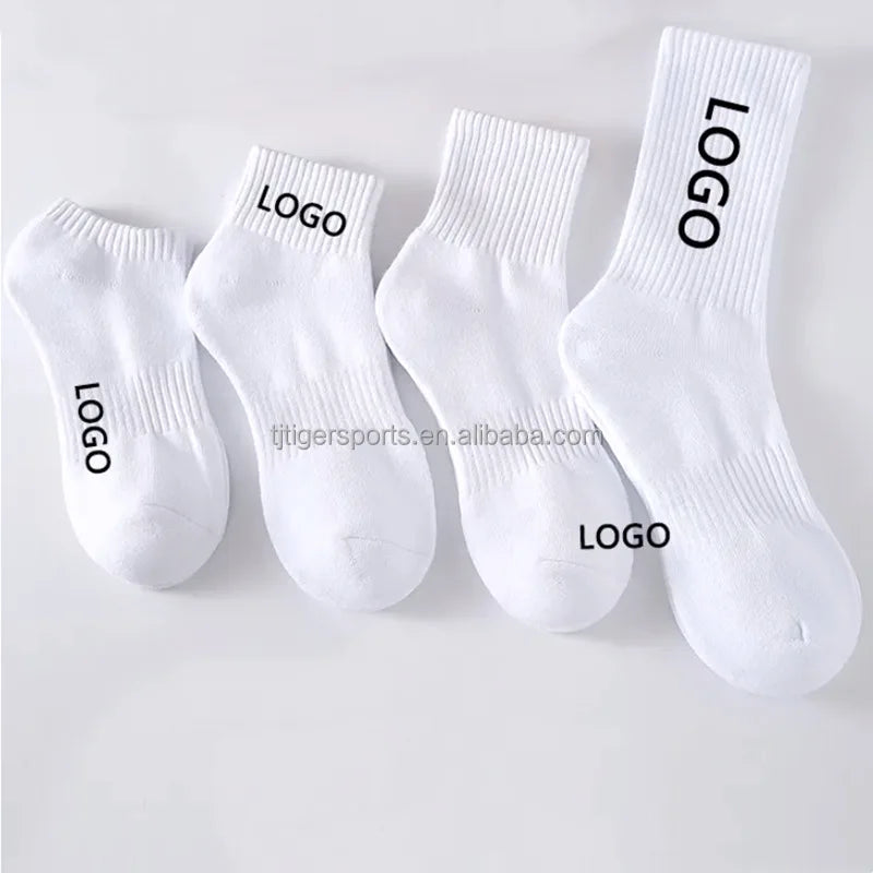 Unisex Customised Summer Sports Socks OEM ODM High-Crew Knitted Socks with Logo on Cuff for Basketball and Soccer for Adults