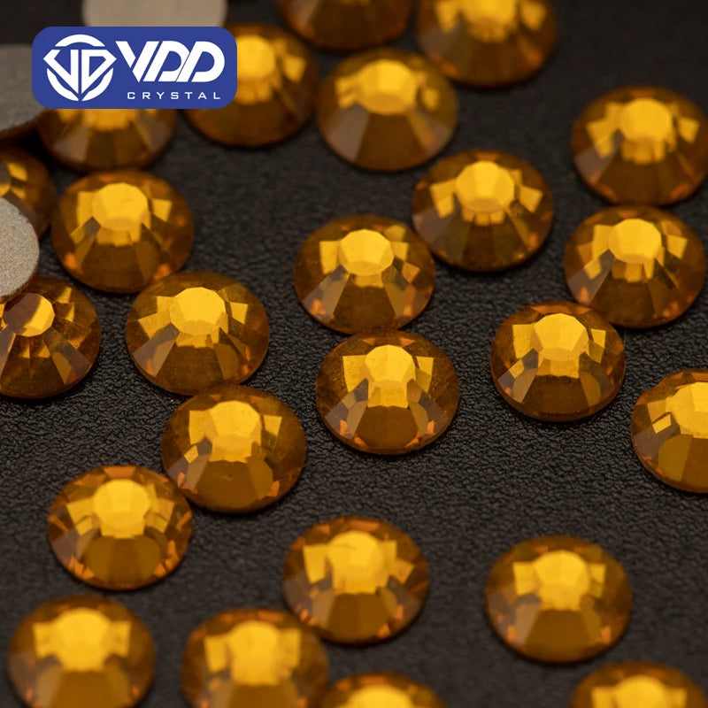 VDD 006 Topaz SS3-SS30 High Quality Glass Rhinestones Crystal Strass Flatback Stones Nail Art DIY Crafts Decorations Accessories
