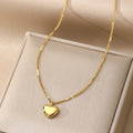 VKME Fashion Letter LOVE Stainless Steel Gold Plated Heart Pendant Necklace for Mother Day Gift