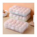 Kitchen 15-compartment Refrigerator Egg Box Plastic Egg Tray Fresh-keeping Box Transparent Egg Storage Box with Lid