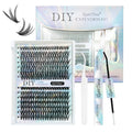 Wholesale Mink Cluster Lashes Custom logo Wholesale 8-16mm Mink-cluster-lashes Cluster Lashes Kit with Spikes