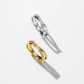 YF2784 Wholesale Tarnish Free Hypoallergenic 18K Gold Plated Jewelry Stainless Steel Cross CZ Cubic Zirconia Rings Women