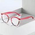 Popular Custom Logo Contrast Color Leopard Anti Blue Light Eyewear Small Frame Round Prescription Myopia Optical Glasses Frame